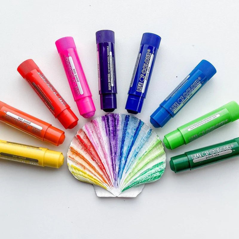 Classic Colours Silky Paint Stix - Set of 12 - Life of Colour - Sticks & Stones Education