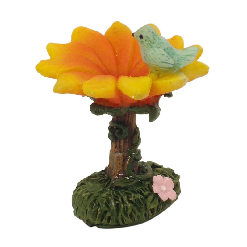 Fairy Flower Bird Bath - Orange - Sticks & Stones Education - Sticks & Stones Education