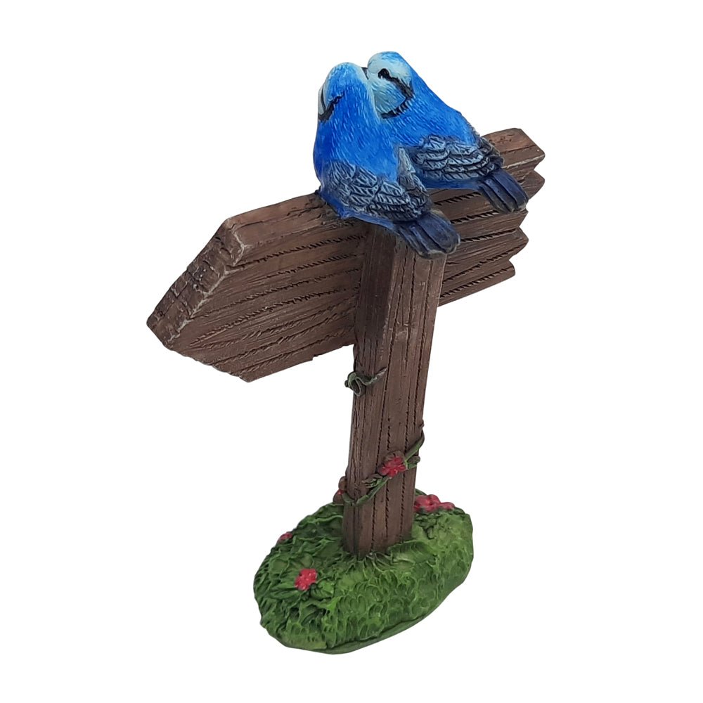 Fairy Garden Welcome Sign with Blue Wrens - Sticks & Stones Education - Sticks & Stones Education