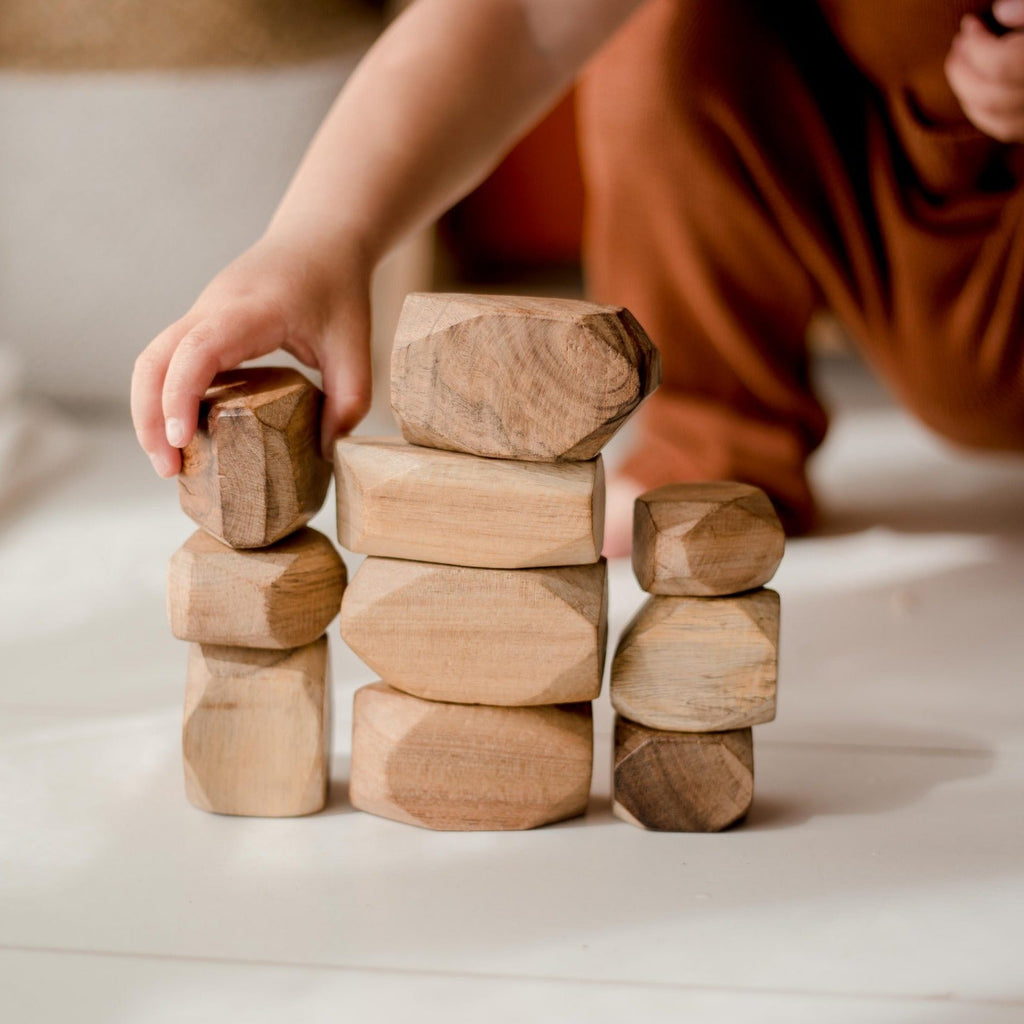 Natural Wooden Gems || Tumi Ishi - QToys - Sticks & Stones Education