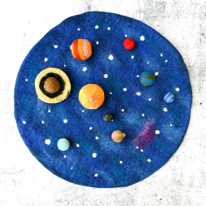 Solar System and Outer Space Felt Playscape with Felt Planets || Tara Treasures - Tara Treasures - Sticks & Stones Education