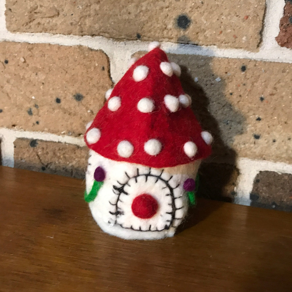 Tiny Felt Toadstool Gnome Home - Himalayan Felt Co. - Sticks & Stones Education
