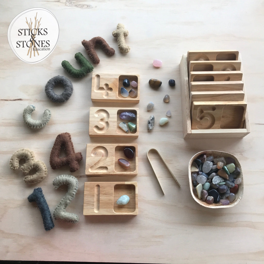 Wooden Writing and Counting Trays - QToys - Sticks & Stones Education