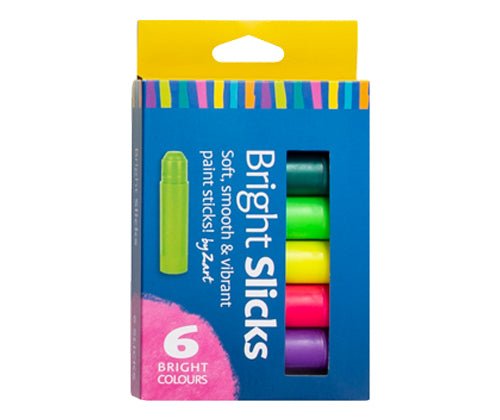 Slicks Paint Sticks || Brights - Set of - Zart Art - Sticks & Stones Education