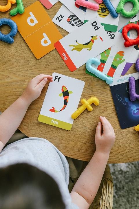 ABC Lowercase Felt Alphabet & Flashcards - Curious Columbus - Sticks & Stones Education