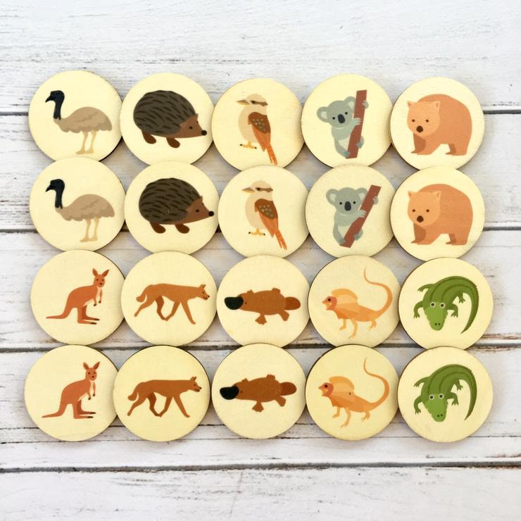 Aussie Animal Memory Match Game || My Little Set - My Little Set - Sticks & Stones Education