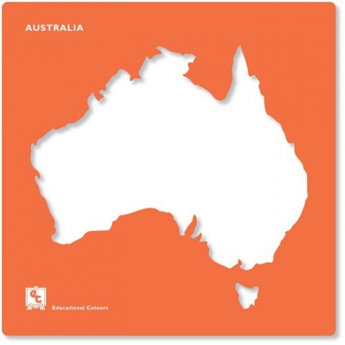 Australia & State Map Stencil - Set of 8 - Educational Colours - Sticks & Stones Education