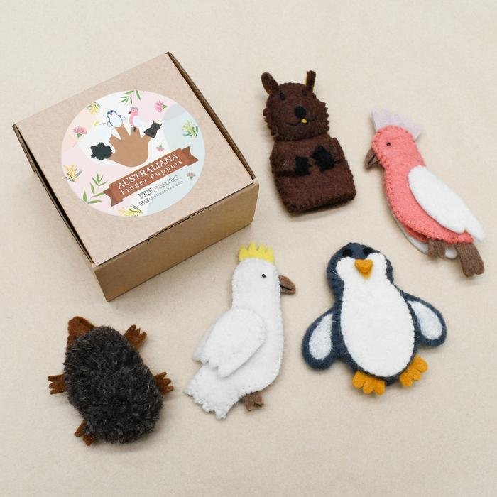 Australian Animal Felt Finger Puppets Set B || Tara Treasures - Tara Treasures - Sticks & Stones Education