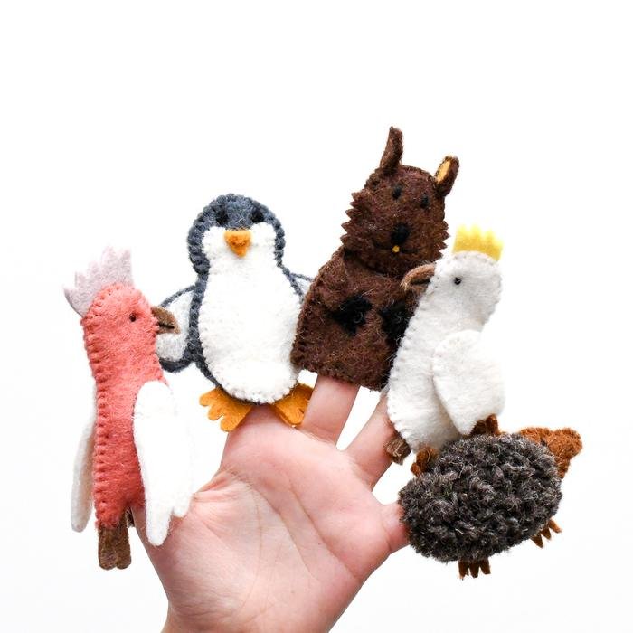 Australian Animal Felt Finger Puppets Set B || Tara Treasures - Tara Treasures - Sticks & Stones Education