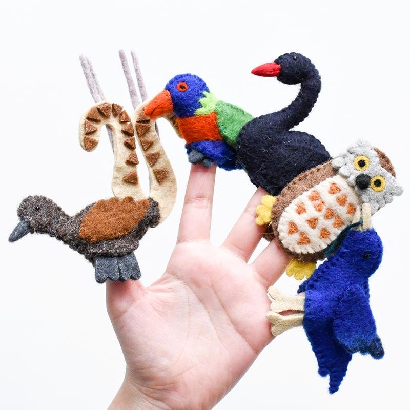 Australian Animal Felt Finger Puppets Set D || Tara Treasures - Tara Treasures - Sticks & Stones Education