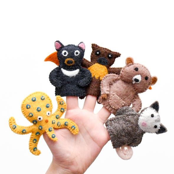 Australian Animal Felt Finger Puppets Set E || Tara Treasures - Tara Treasures - Sticks & Stones Education