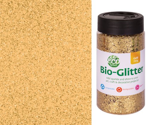 Bio Glitter || Gold - 200g - Zart Art - Sticks & Stones Education