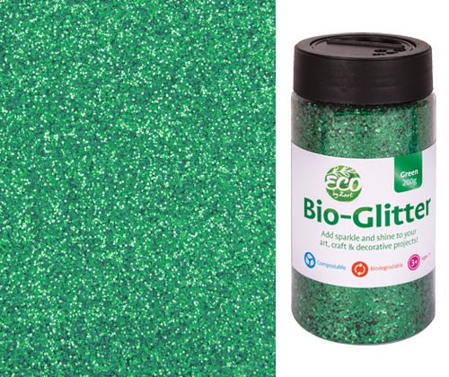 Bio Glitter || Green - 200g - Zart Art - Sticks & Stones Education