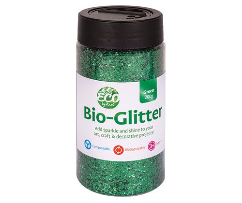 Bio Glitter || Green - 200g - Zart Art - Sticks & Stones Education