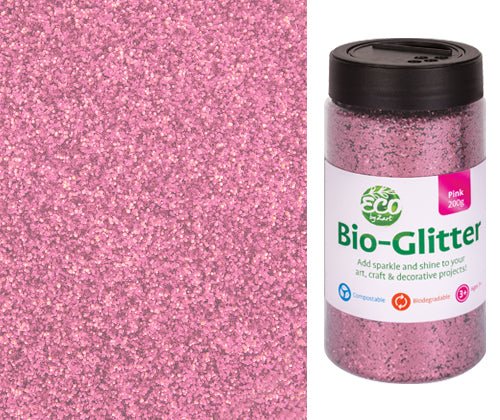 Bio Glitter || Pink - 200g - Zart Art - Sticks & Stones Education