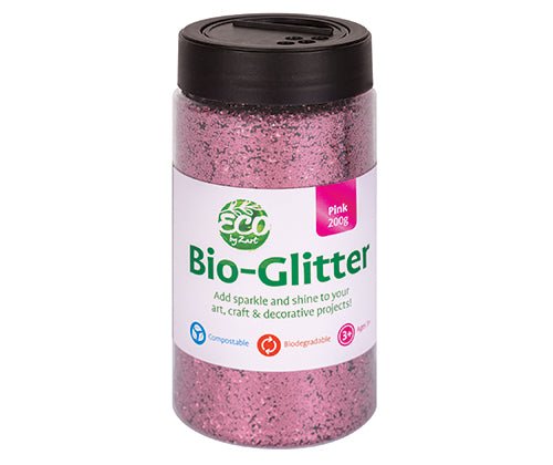 Bio Glitter || Pink - 200g - Zart Art - Sticks & Stones Education