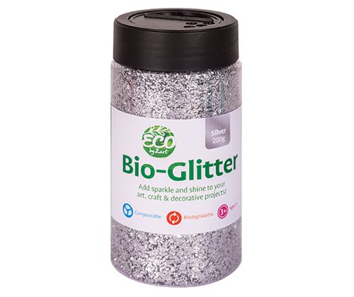 Bio Glitter || Silver - 200g - Zart Art - Sticks & Stones Education