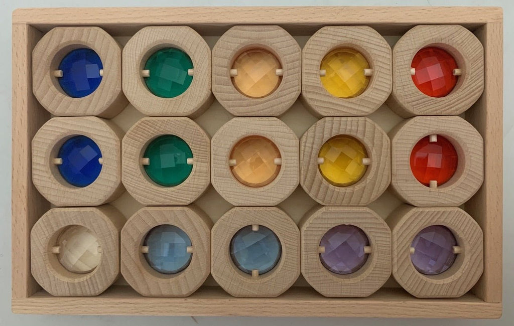 Bitcoin Rainbow Windows - Set of 15 - Papoose Toys - Sticks & Stones Education