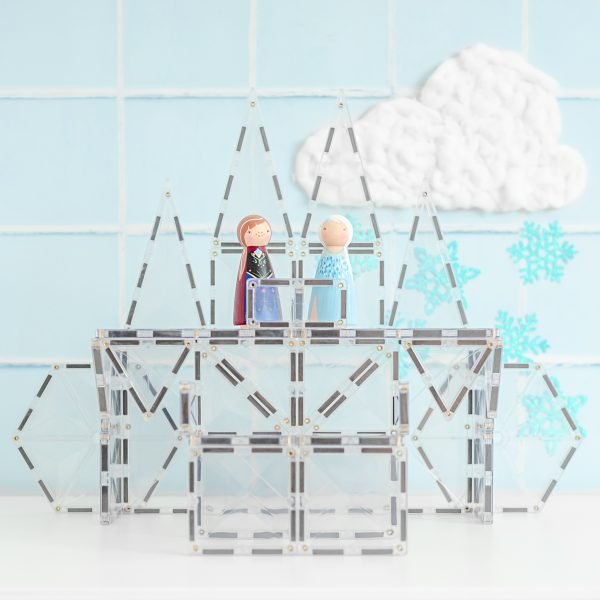 Clear Pack - 34 Pieces || Connetix Tiles - Connetix Tiles - Sticks & Stones Education