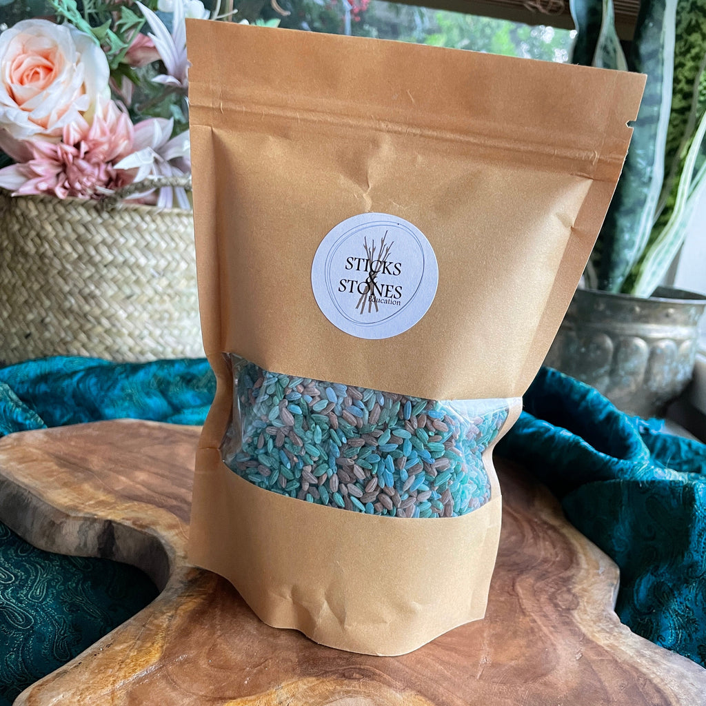 Mermaid Themed Colourful Sensory Rice