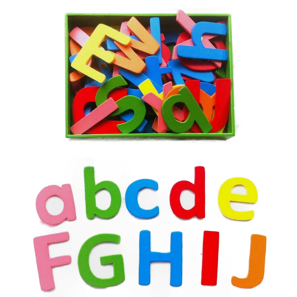 Colourful Wooden Alphabet Magnets - The Freckled Frog - Sticks & Stones Education