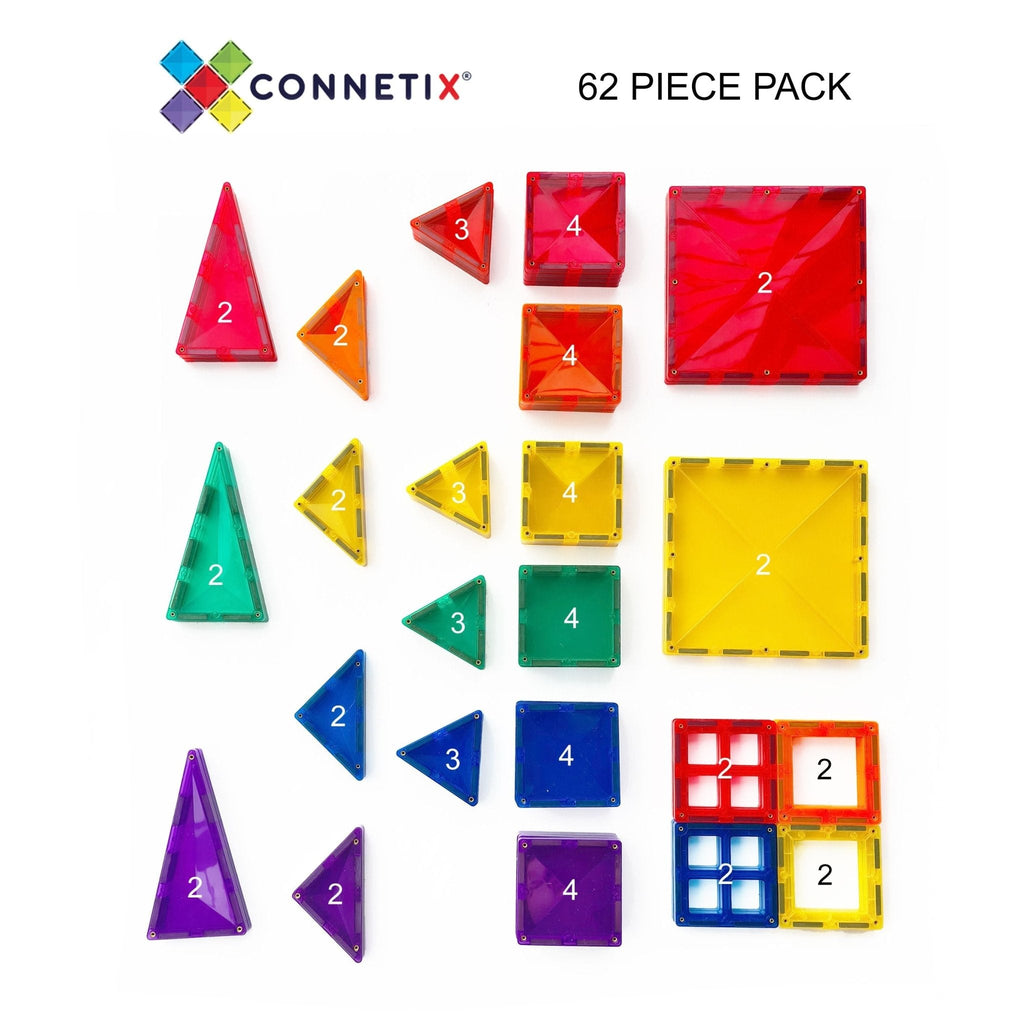 Connetix Tiles 62 Piece Set - Connetix TIles - Sticks & Stones Education