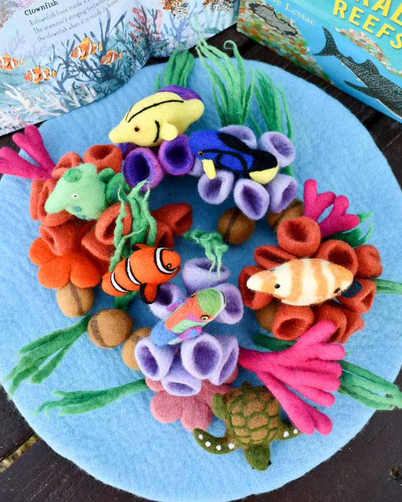 Coral Reef Felt Play Mat - Sticks & Stones Education - Sticks & Stones Education