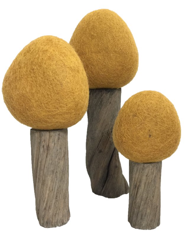 Earth Spring Felt Trees - Set of 3 - Papoose Toys - Sticks & Stones Education