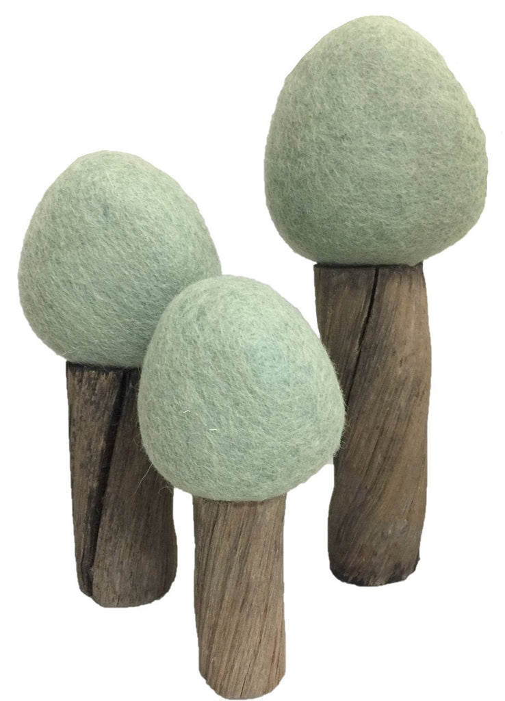 Earth Summer Felt Trees - Set of 3 - Papoose Toys - Sticks & Stones Education