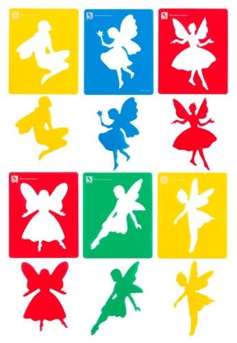 Fairy Stencils - Set of 6 - Educational Colours - Sticks & Stones Education