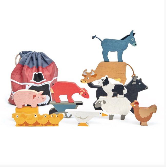 Farmyard Animal Stacker || Tender Leaf Toys - Tender Leaf Toys - Sticks & Stones Education