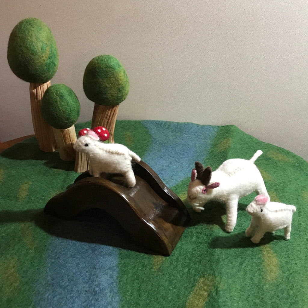 Felt Goat Family - Papoose Toys - Sticks & Stones Education