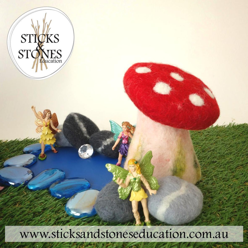 Felt Toadstool (Large) - Himalayan Felt Co. - Sticks & Stones Education