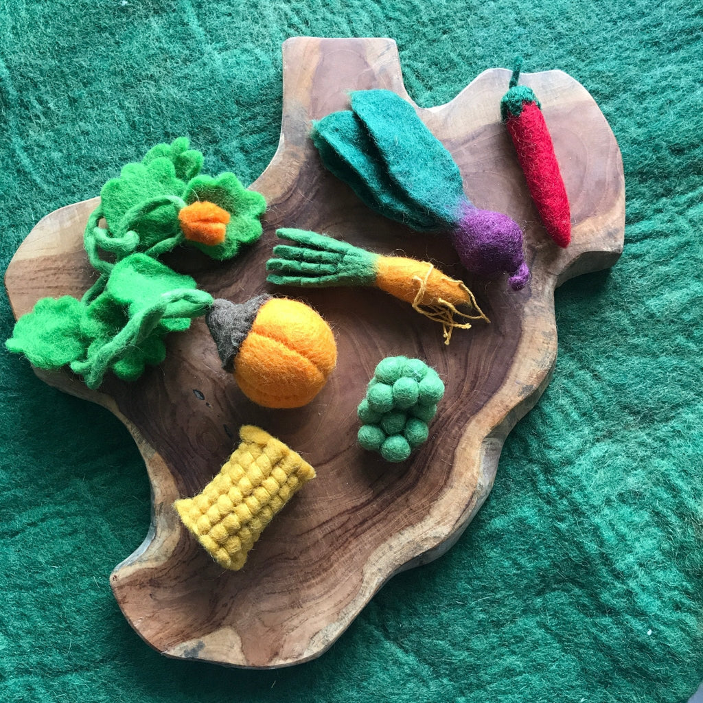 Felt Vegetable Box || Papoose Toys - Papoose Toys - Sticks & Stones Education
