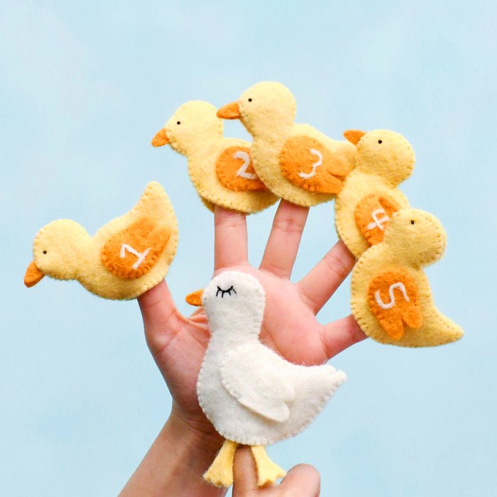 Five Little Ducks Finger Puppet Set || Tara Treasures - Tara Treasures - Sticks & Stones Education