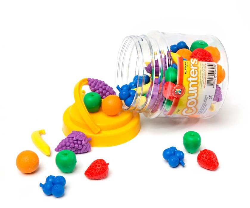 Fruit Counters - Jar of 60 - Learning Can Be Fun - Sticks & Stones Education