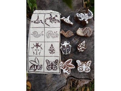Garden Wooden Block Print Stamps - Sticks & Stones Education - Sticks & Stones Education