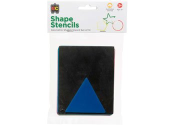 Geometric Shapes Stencils - Set of 12 - Educational Colours - Sticks & Stones Education