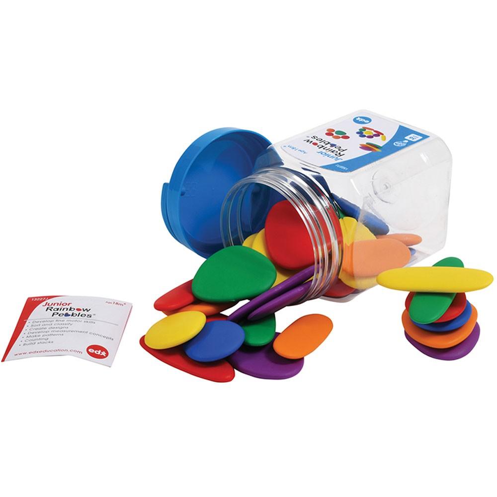 Junior Rainbow Pebbles - Jar of 36 - EdX Education - Sticks & Stones Education