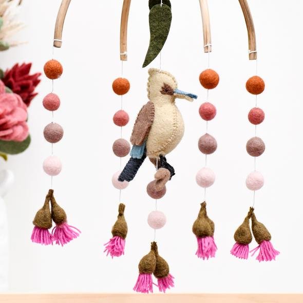 Kookaburra with Gum Blossoms Mobile || Tara Treasures - Tara Treasures - Sticks & Stones Education
