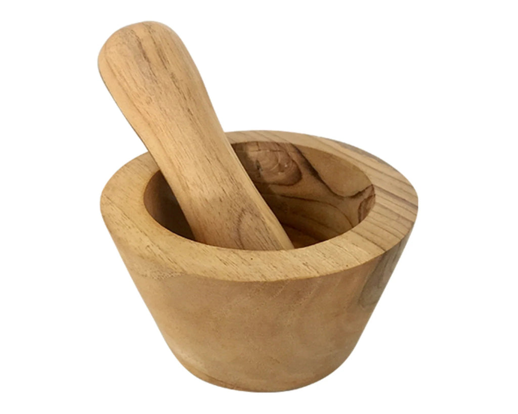 Large Wooden Mortar and Pestle - Papoose Toys - Sticks & Stones Education