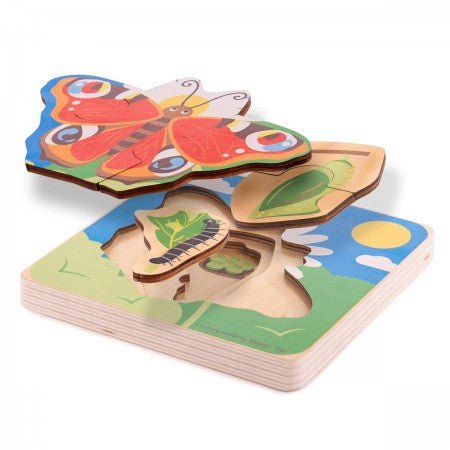 Lifecycle Layer Puzzle Butterfly - BigJigs Toys - Sticks & Stones Education