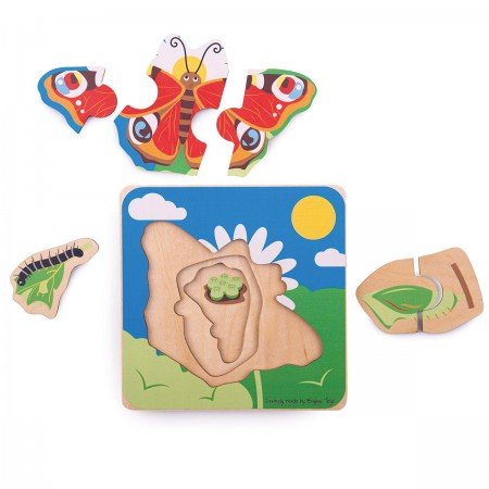 Lifecycle Layer Puzzle Butterfly - BigJigs Toys - Sticks & Stones Education