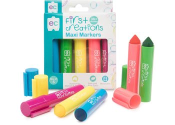Maxi Markers Set of 5 - Sticks & Stones Education - Sticks & Stones Education