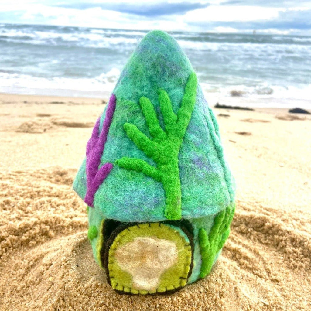 Mermaid Felt Fairy House - Himalayan Felt Co. - Sticks & Stones Education