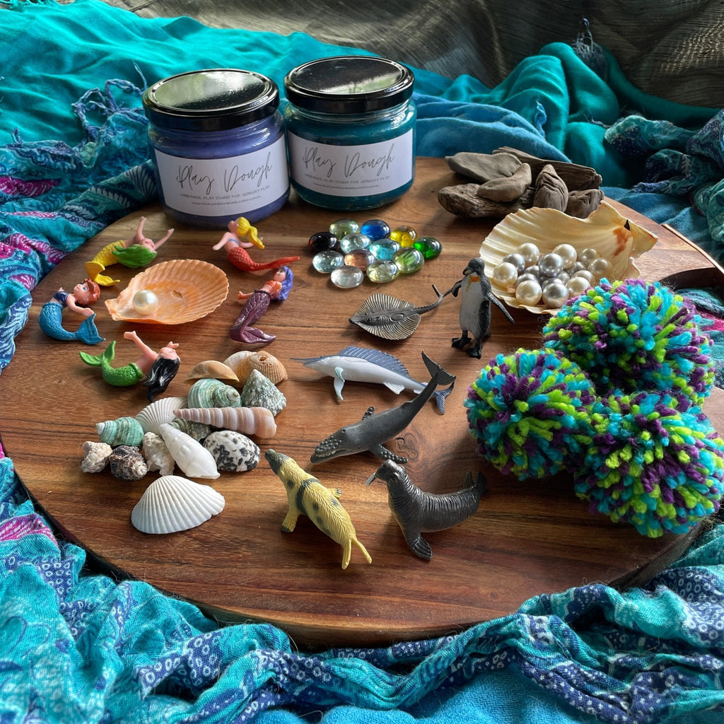 Mermaid Play Dough Kit - Sticks & Stones Education - Sticks & Stones Education