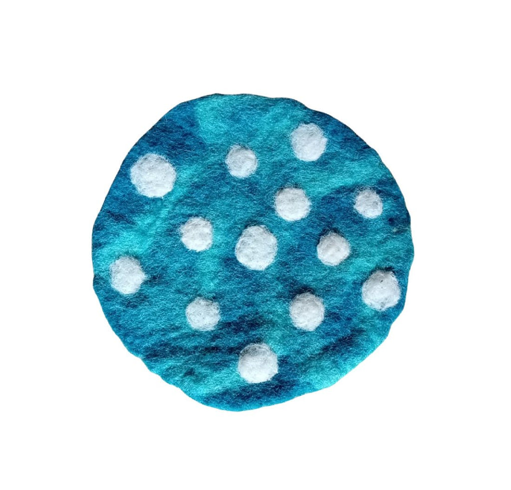 Mini Blue Mushroom Fairy Mat - Himalayan Felt Co. - Sticks & Stones Education
