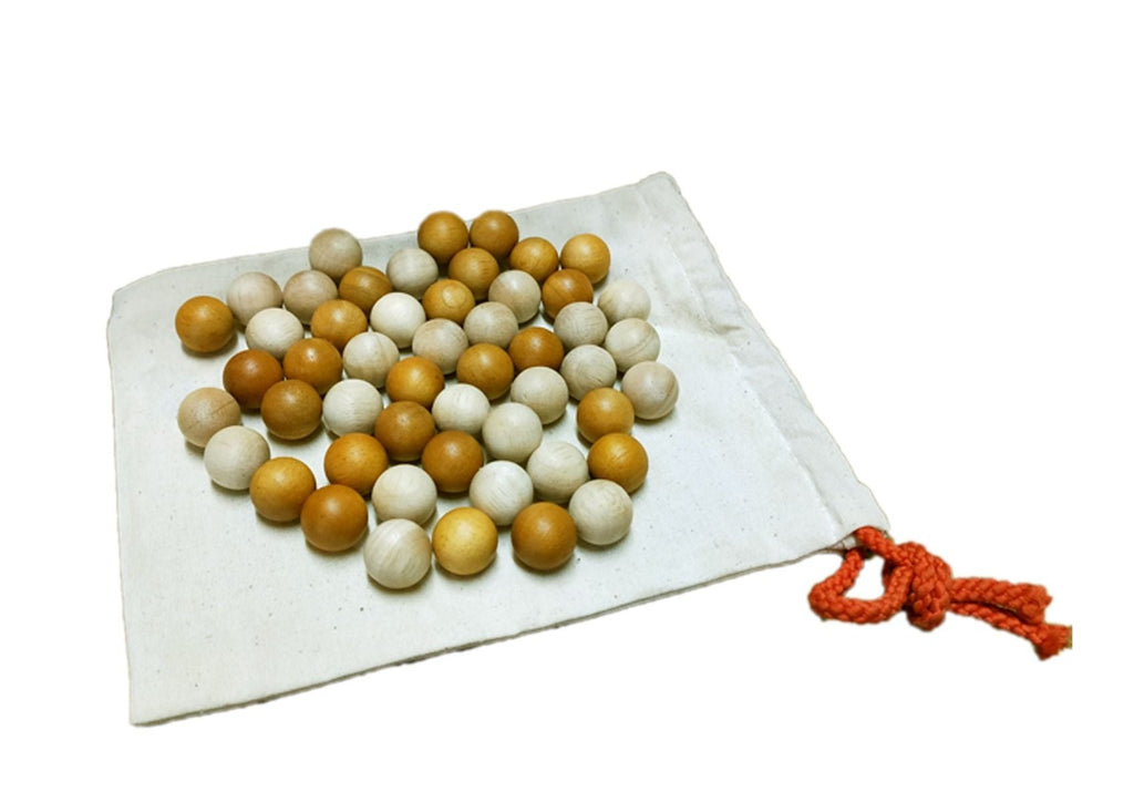 Natural Wooden Marbles - QToys - Sticks & Stones Education