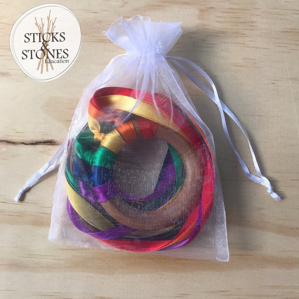 Over the Rainbow Dancing Ribbon Ring - Sticks & Stones Education - Sticks & Stones Education