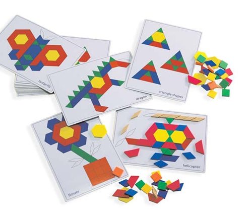 Pattern Block Picture Cards - 20 Cards - Learning Can Be Fun - Sticks & Stones Education